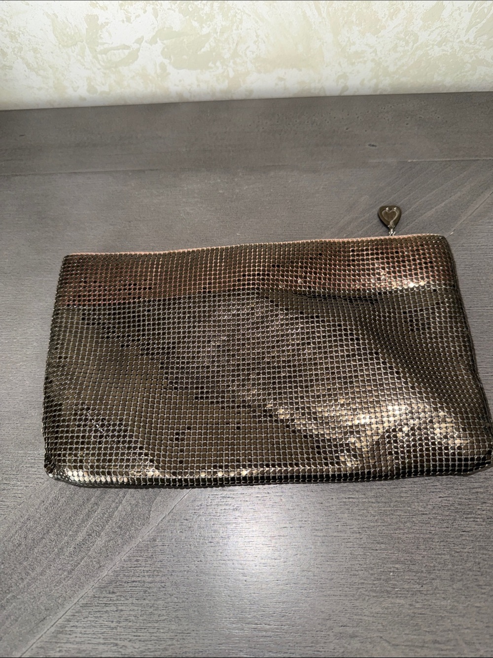 Vintage Whiting & Davis Metallic Gold Mesh Clutch